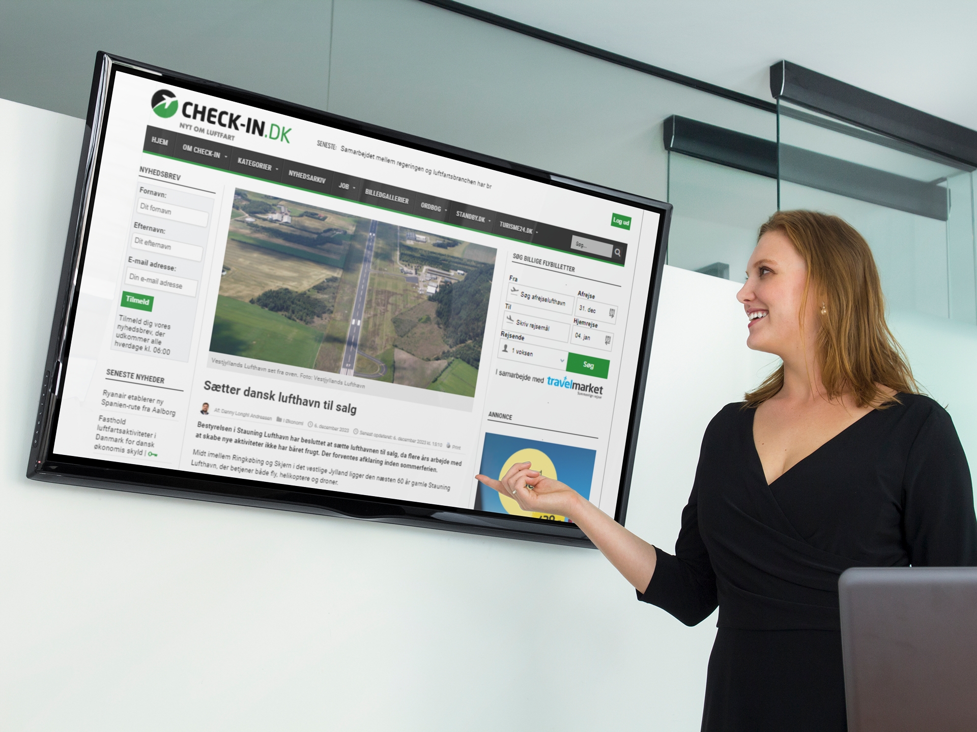 Check In til hjemmeside 1. Foto: Check-In